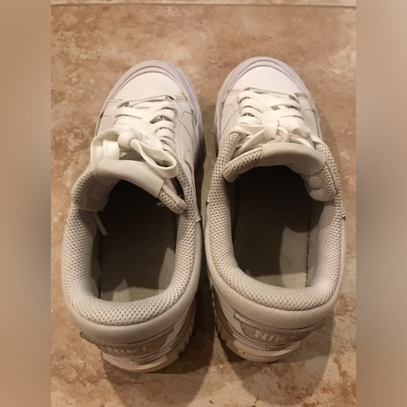 *NIKE* Court Legacy Lift Women's Triple White Platform Sneakers (Size 6.5) - Picture 12 of 16